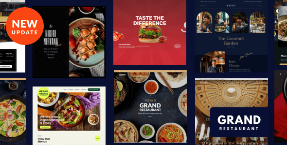 Grand Restaurant WordPress dizájn előnézete