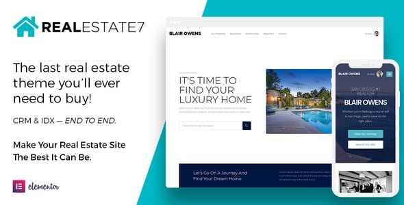 Real Estate 7 WordPress dizájn előnézete