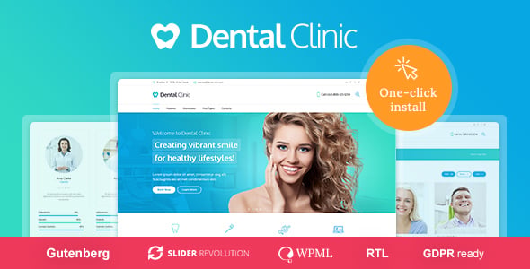 Medical and Dentist WordPress Theme dizájn előnézete