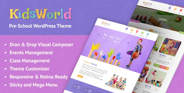 KidsWorld dizájn előnézete