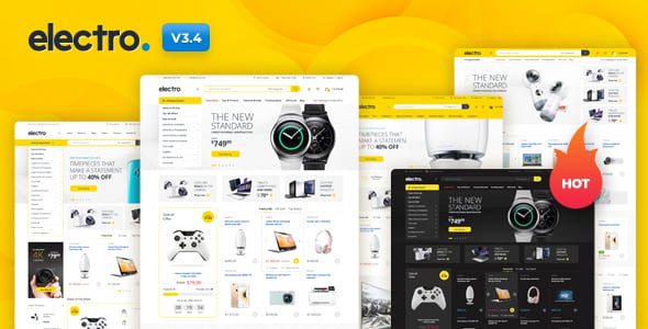 Electro Electronics Store WooCommerce Theme dizájn előnézete