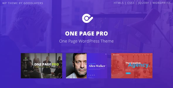 One Page Pro dizájn előnézete