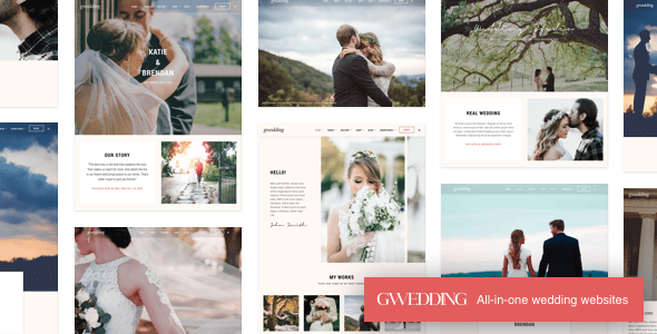 Grand Wedding WordPress dizájn előnézete