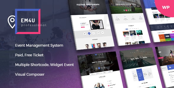 Event Management WordPress Theme for Booking Tickets dizájn előnézete