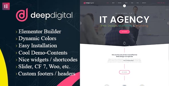 DeepDigital dizájn előnézete