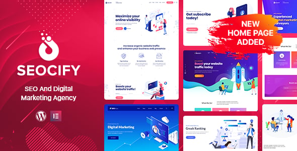 SEO Digital Marketing Agency WordPress Theme dizájn előnézete