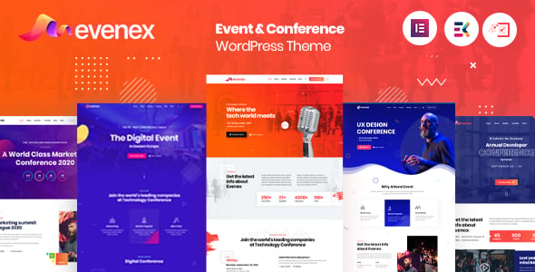 Evenex Event Conference WordPress Theme dizájn előnézete