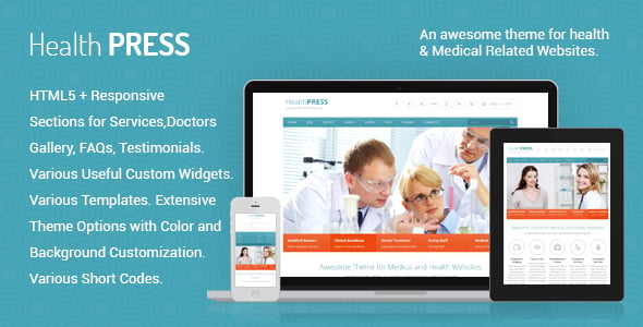 HealthPress dizájn előnézete