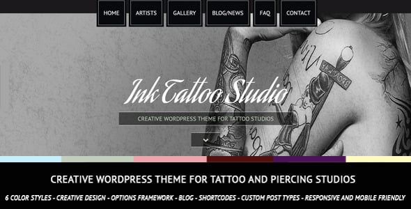 Ink Tattoo Studio dizájn előnézete