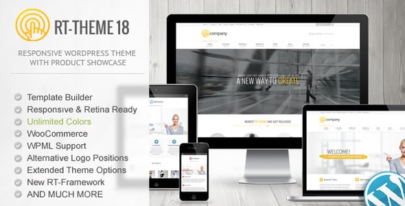 RT-Theme 18 Responsive WordPress Theme dizájn előnézete