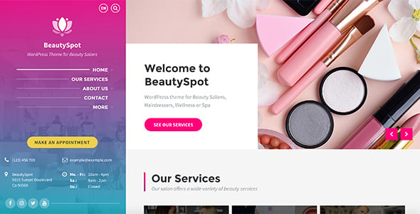 BeautySpot dizájn előnézete