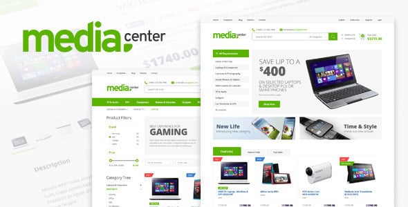 MediaCenter dizájn előnézete