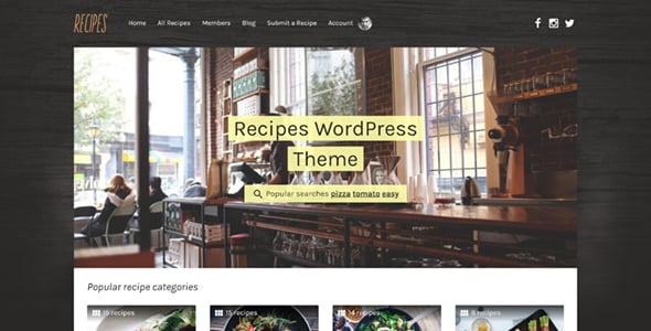 Recipes dizájn előnézete